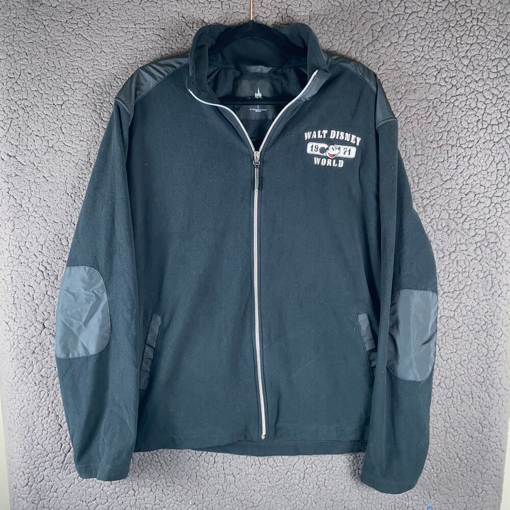 Walt Disney Parks 1971 Fleece Jacket Disneyland Resort Full Zip Size Large